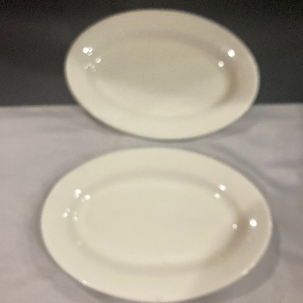 Ultima China Restaurant Ware Set of 2 Oval Plates Platters 9-1/4 x 6-1/2 Inches